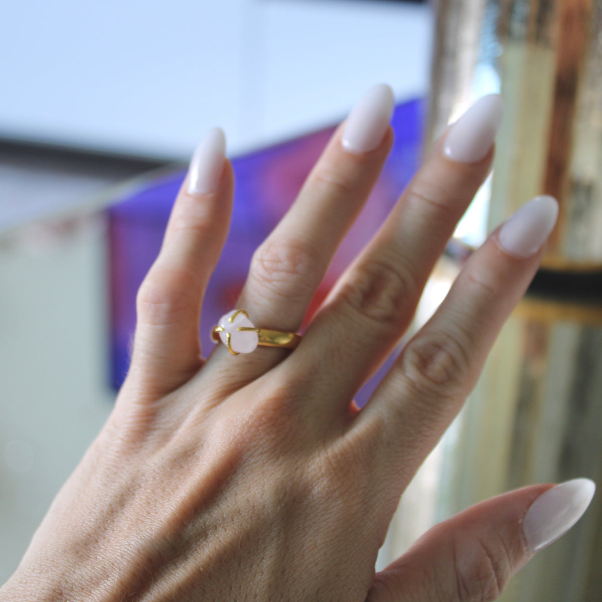 Rose quartz Ring
