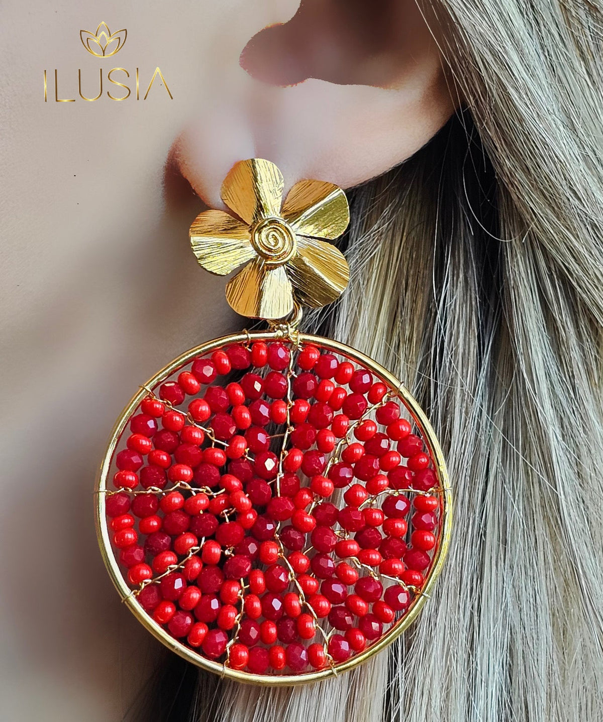 Erly Red Earrings