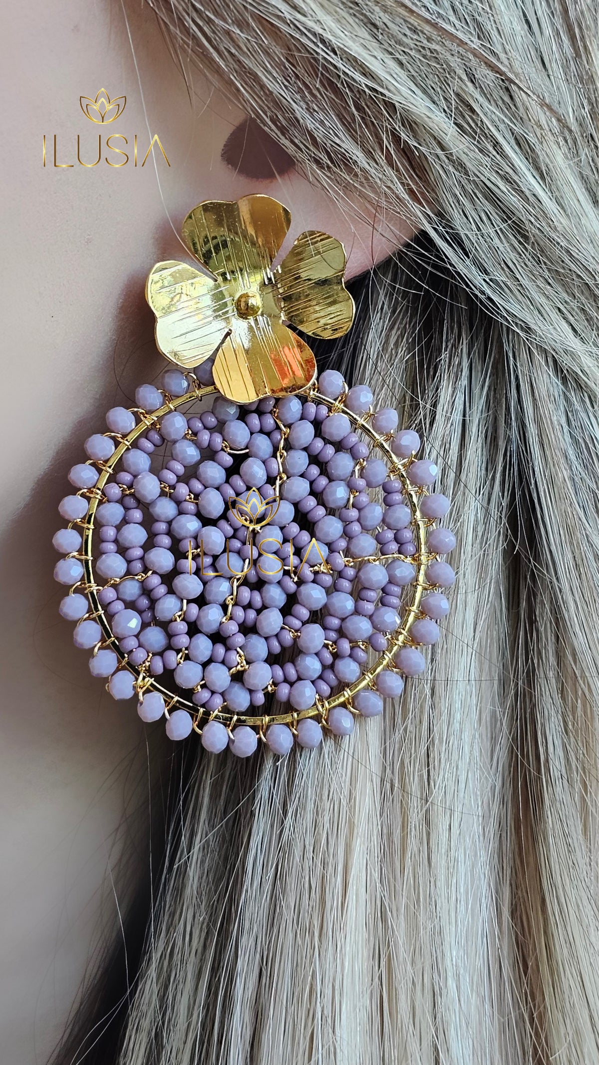 Evy light purple Earrings