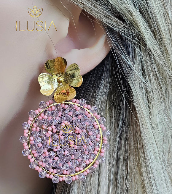 Evy Pink Earrings