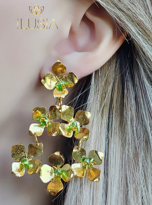 Cascada Green Earrings