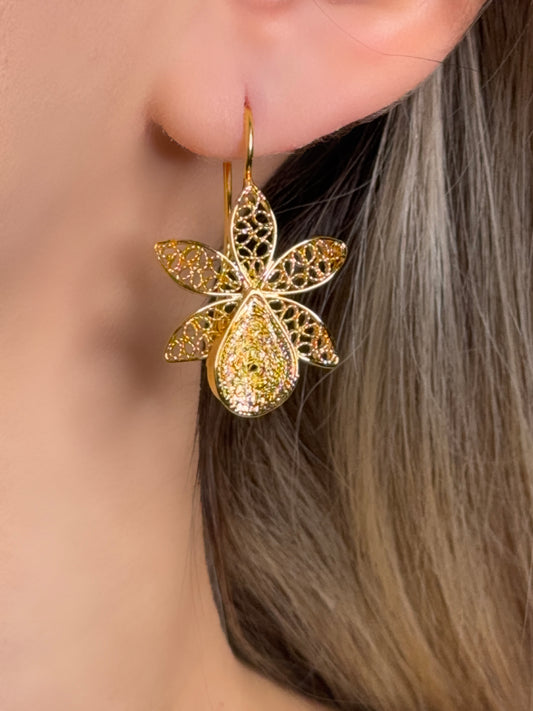 Orchid Filigree Earrings