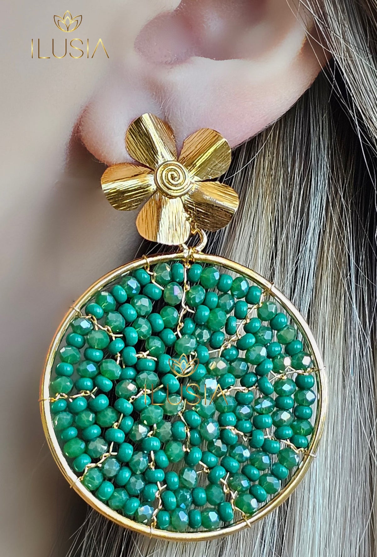Erly green earrings