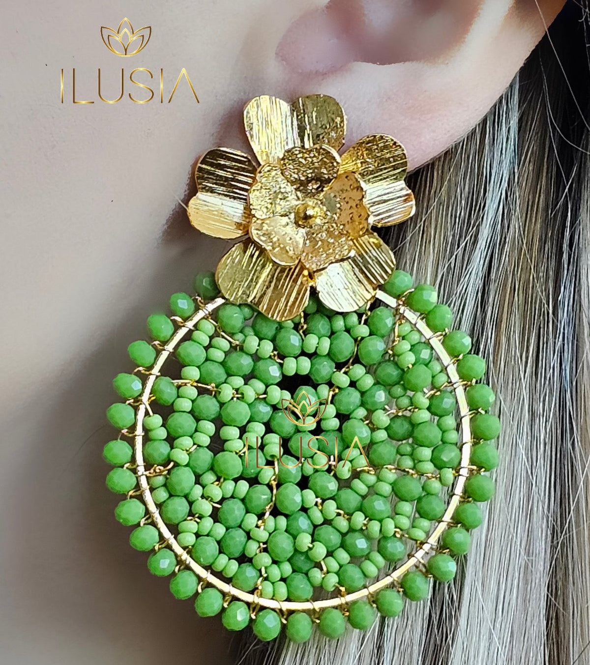 Evy light green Earrings