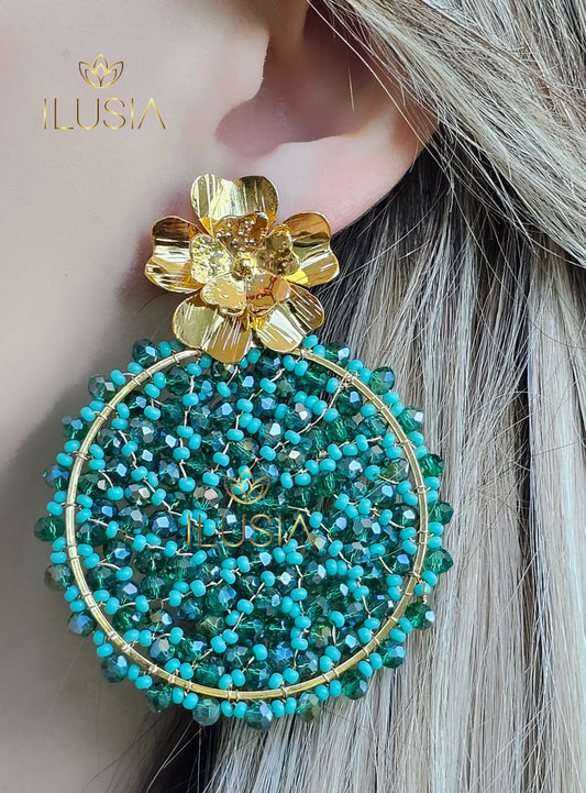 Evy Turquoise Big Earrings