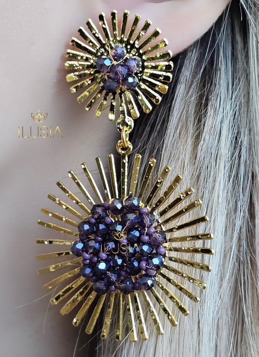 Destello Purple Earrings