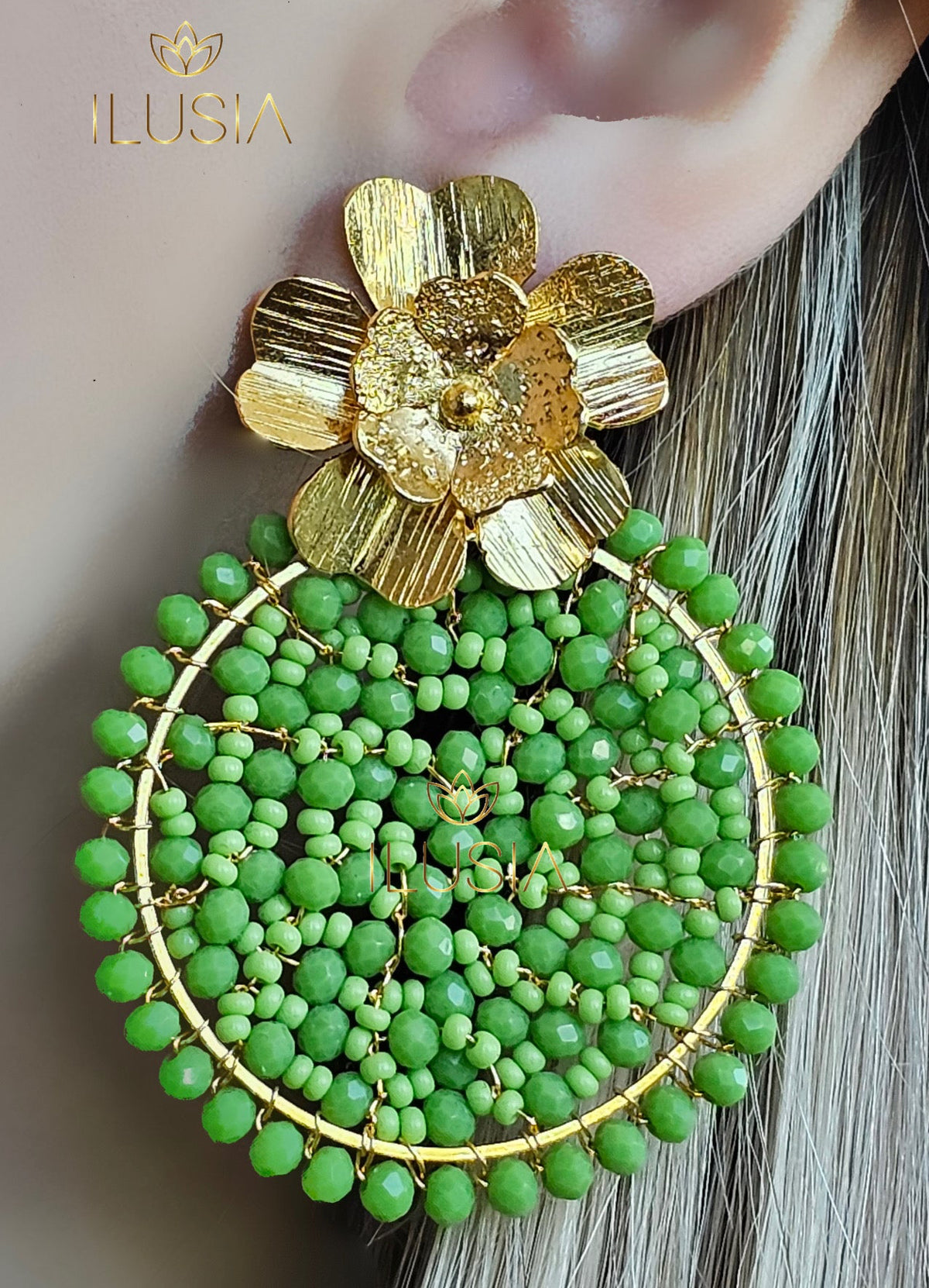 Evy light green Earrings