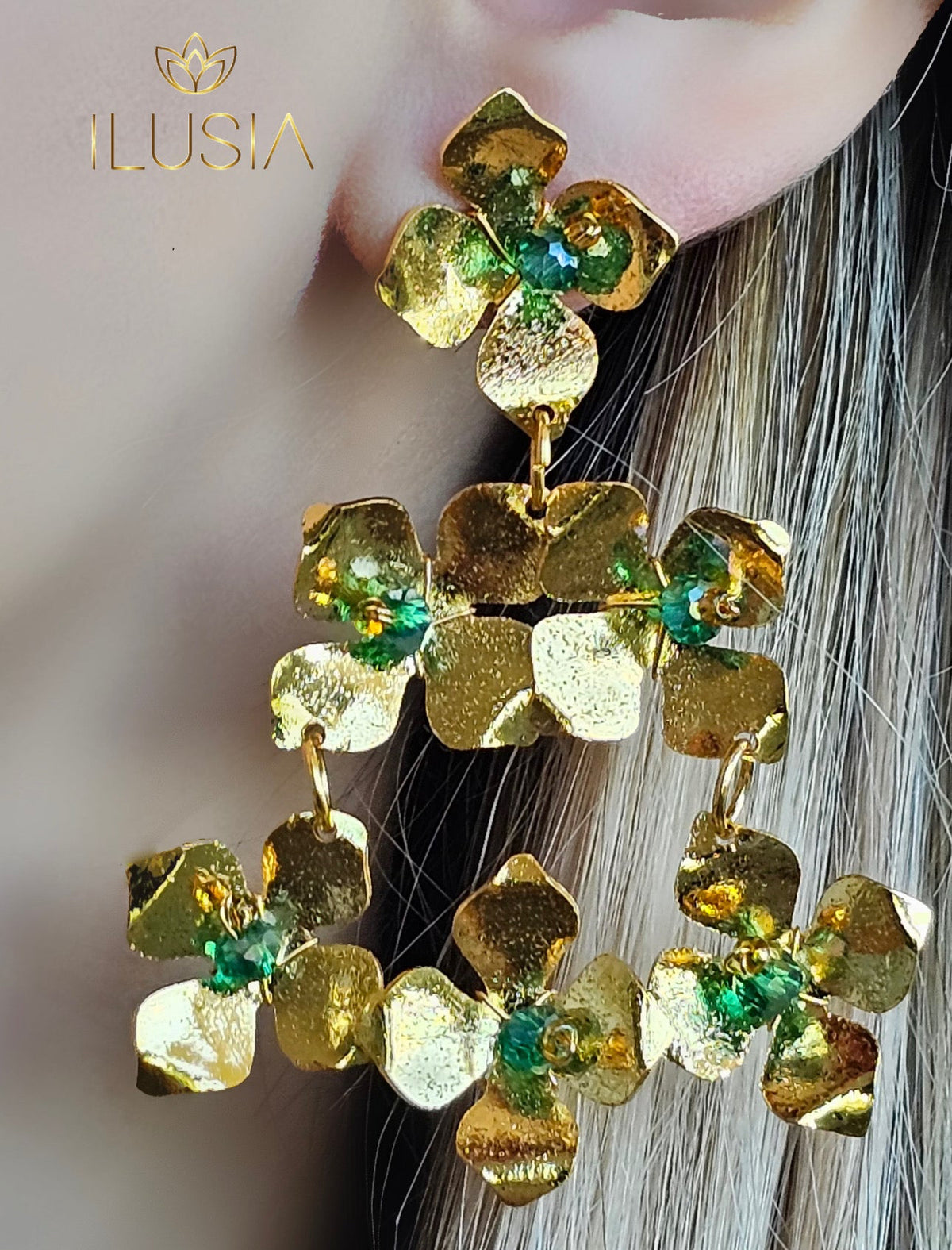 Cascada dark green Earrings