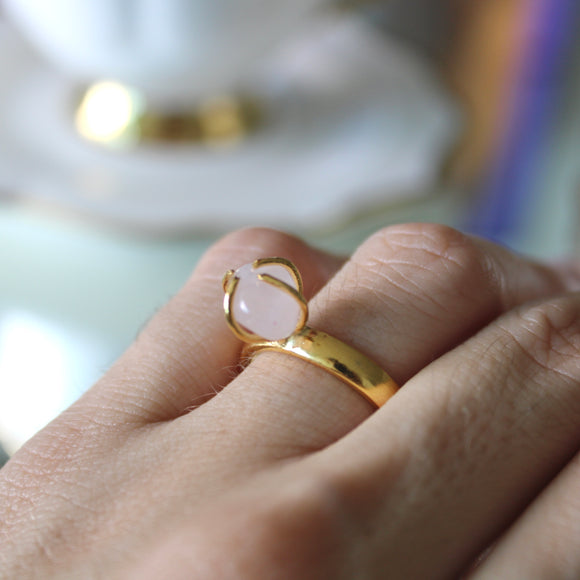 Rose quartz Ring