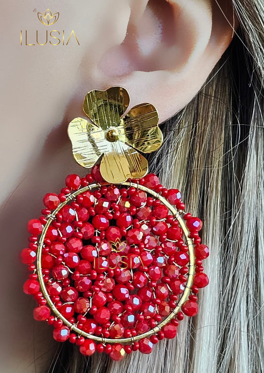 Evy Red Earrings