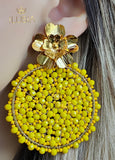 Evy Yellow big earrings