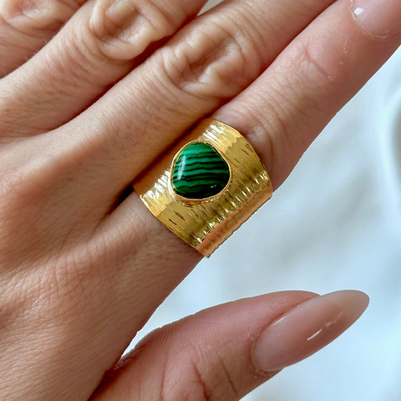 Julieta Malachite Ring