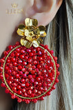 Evy Red Big Earrings