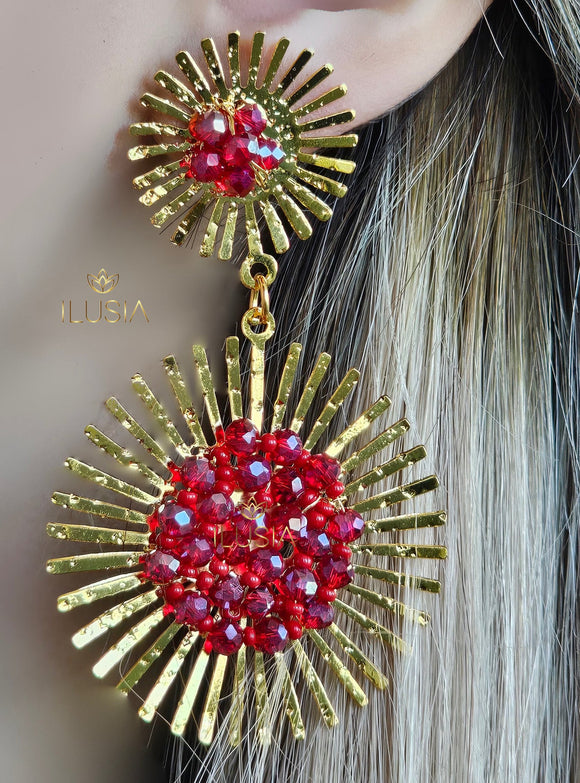 Destello Red Earrings