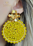 Evy Yellow big earrings