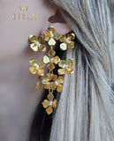 Cascada White Big Earrings