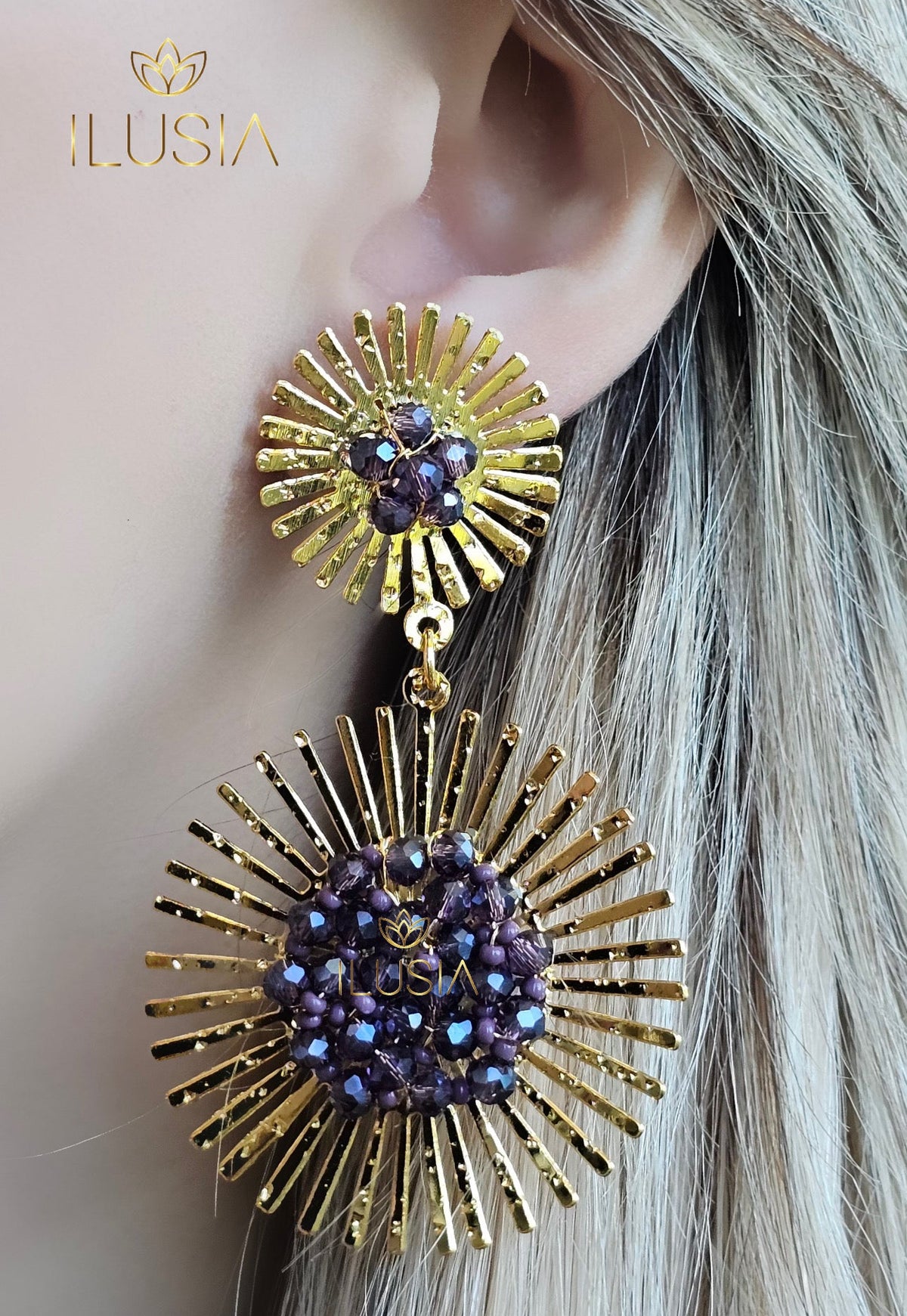 Destello Purple Earrings
