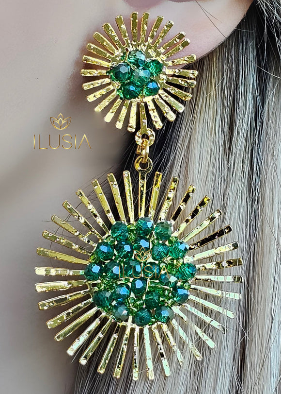 Destello green earrings