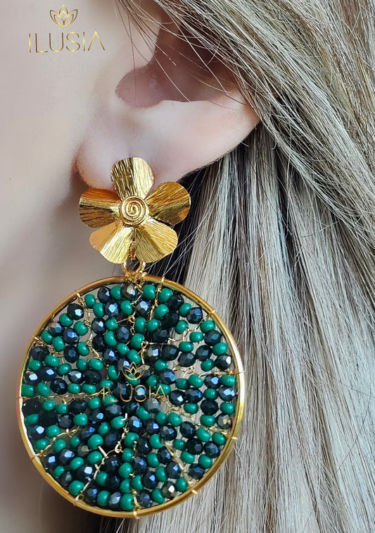 Erly Dark green Earrings