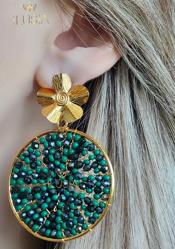 Erly Dark green Earrings