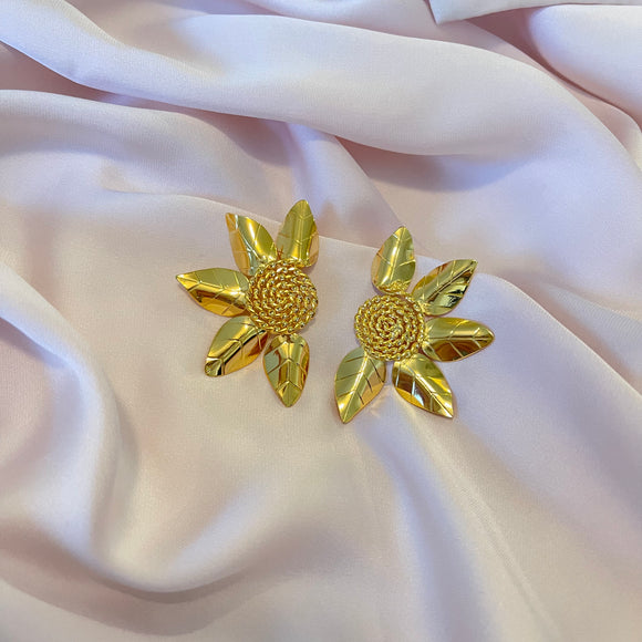 Mirror flower earrings