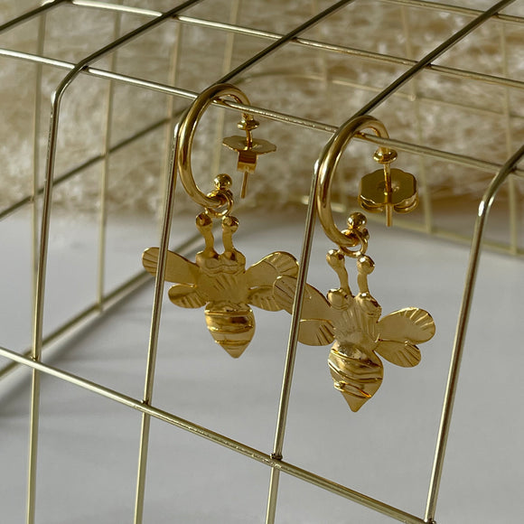 Bees hoops earrings